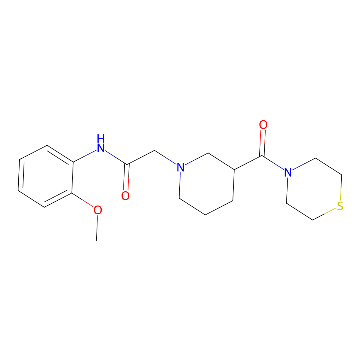 N-(2-methoxyphenyl)2-[3-(thiomorpholine-4-carbonyl)piperidin-1-yl]acetamide molecular structure, CAS 2770637-42-6