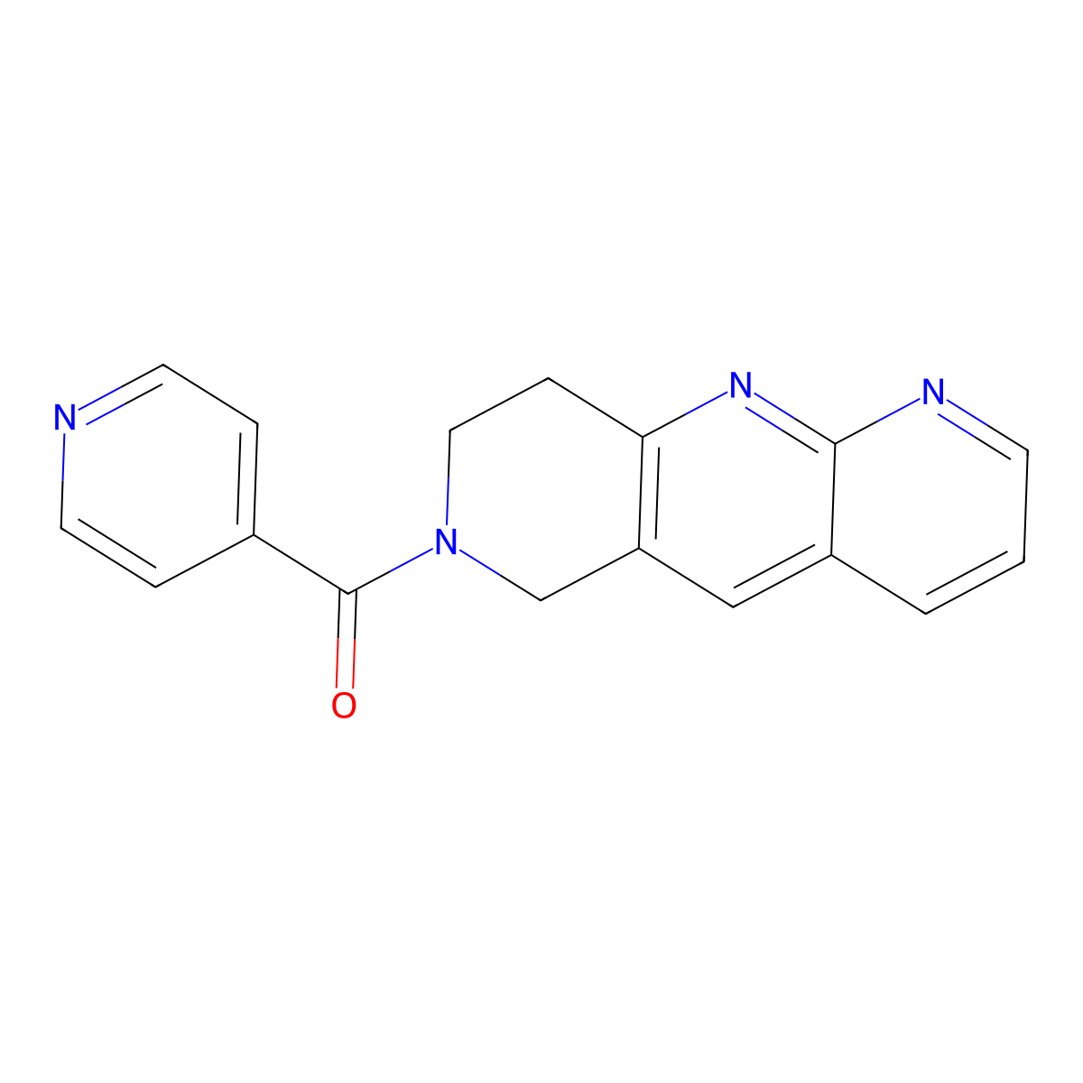 4-{6H,7H,8H,9H-pyrido[2,3-b]1,6-naphthyridine-7-carbonyl}pyridine molecular structure, CAS 2770637-50-6