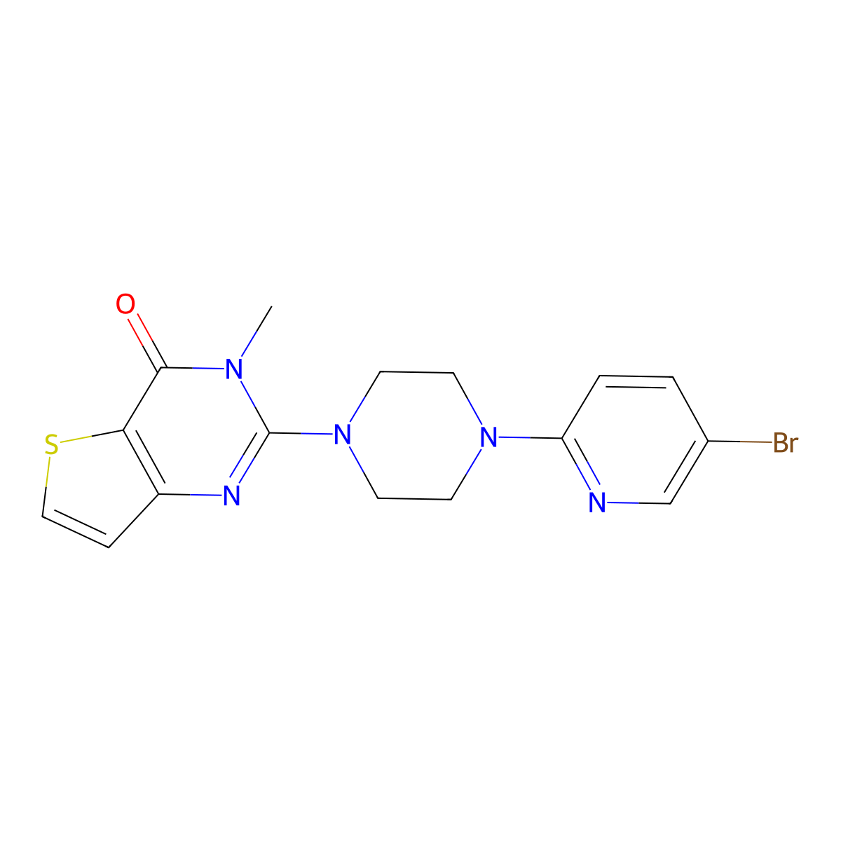 2-[4-(5-bromopyridin-2-yl)piperazin-1-yl]-3-methyl-3H,4H-thieno[3,2-d]pyrimidin-4-one molecular structure, CAS 2770637-65-3