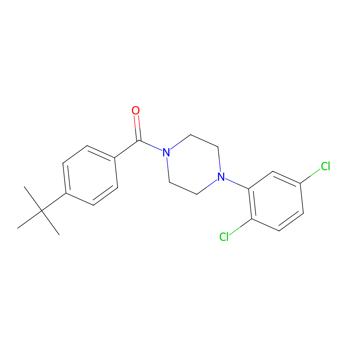 1-(4-Tert-butylbenzoyl)-4-(2,5-dichlorophenyl)piperazine molecular structure, CAS 2770637-78-8