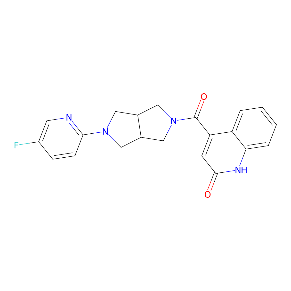 4-[5-(5-Fluoropyridin-2-yl)-octahydropyrrolo[3,4-c]pyrrole-2-carbonyl]quinolin-2-ol molecular structure, CAS 2770637-97-1