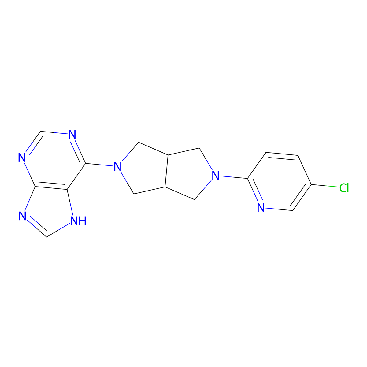 6-[5-(5-chloropyridin-2-yl)-octahydropyrrolo[3,4-c]pyrrol-2-yl]-9H-purine molecular structure, CAS 2770638-28-1