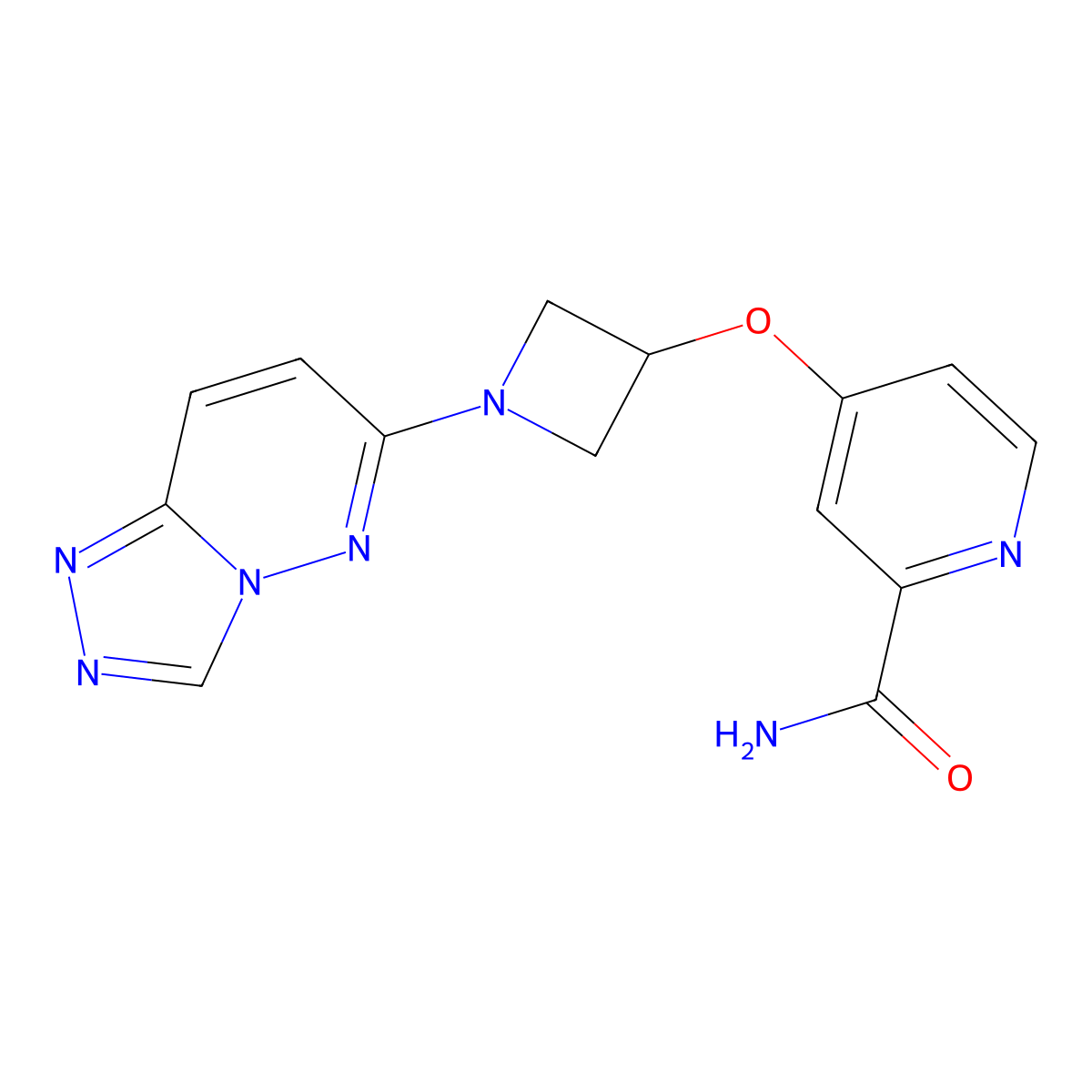 4-[(1-{[1,2,4]Triazolo[4,3-b]pyridazin-6-yl}azetidin-3-yl)oxy]pyridine-2-carboxamide molecular structure, CAS 2770638-32-7