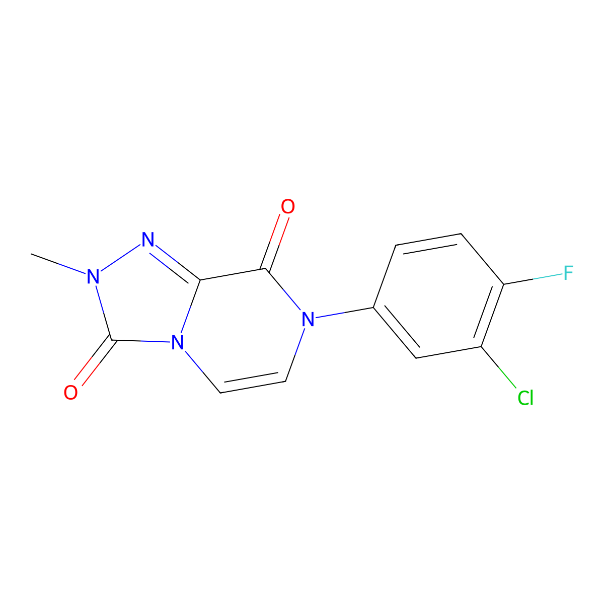 7-(3-chloro-4-fluorophenyl)-2-methyl-2H,3H,7H,8H-[1,2,4]triazolo[4,3-a]pyrazine-3,8-dione molecular structure, CAS 2770639-25-1