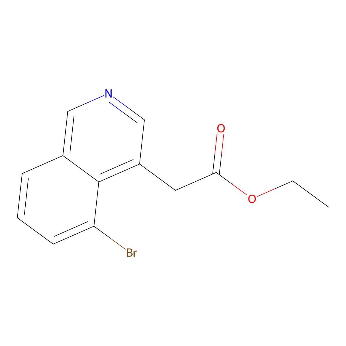 Ethyl 2-(5-bromoisoquinolin-4-yl)acetate molecular structure, CAS 2770639-43-3