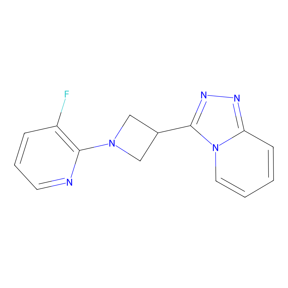 3-Fluoro-2-(3-{[1,2,4]triazolo[4,3-a]pyridin-3-yl}azetidin-1-yl)pyridine molecular structure, CAS 2770640-26-9