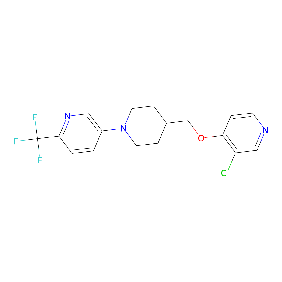 5-(4-{[(3-Chloropyridin-4-yl)oxy]methyl}piperidin-1-yl)-2-(trifluoromethyl)pyridine molecular structure, CAS 2770640-38-3