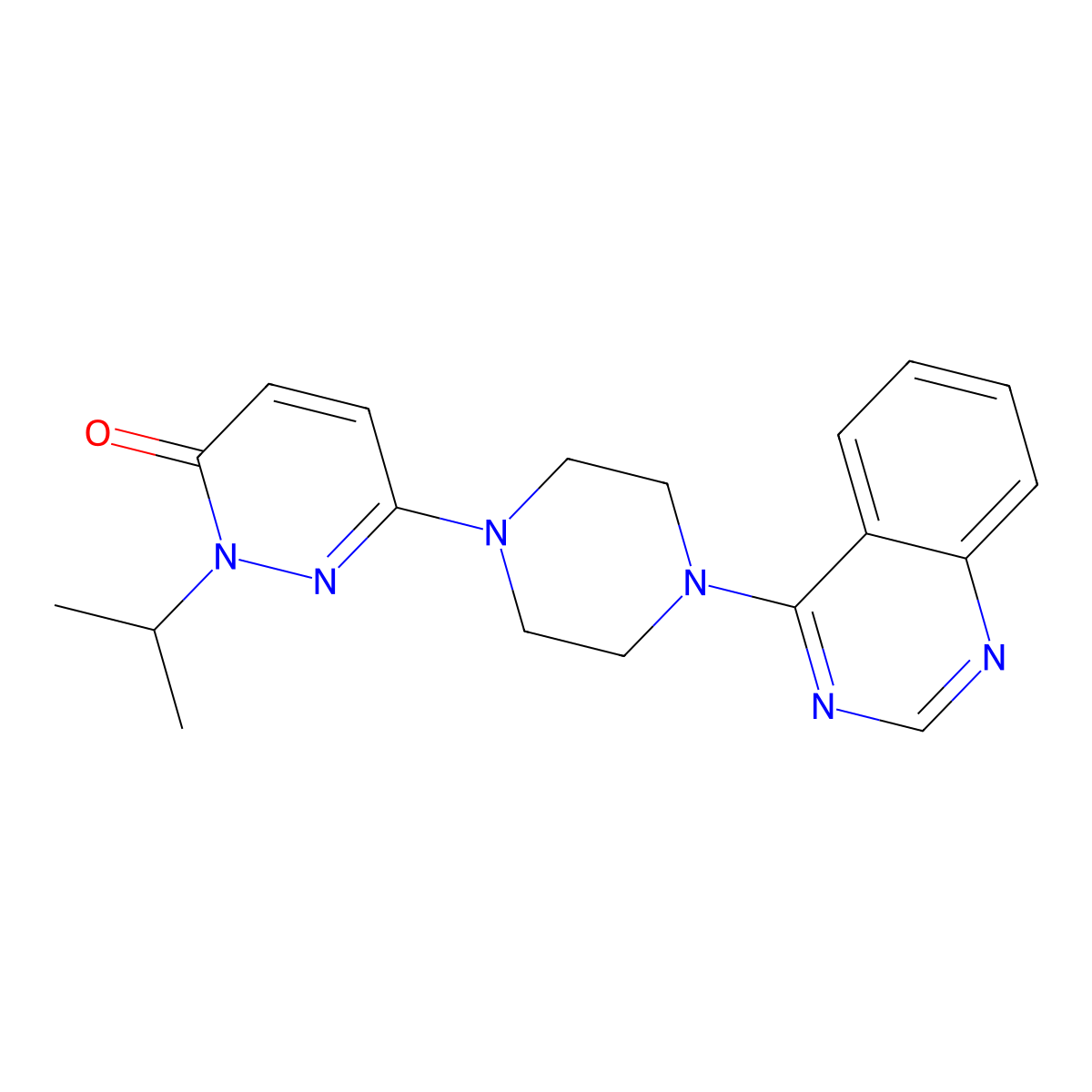 2-(Propan-2-yl)-6-[4-(quinazolin-4-yl)piperazin-1-yl]-2,3-dihydropyridazin-3-one molecular structure, CAS 2770641-17-1