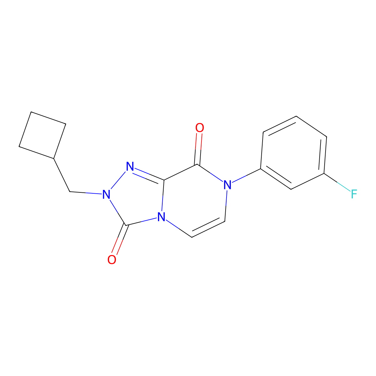 2-(cyclobutylmethyl)-7-(3-fluorophenyl)-2H,3H,7H,8H-[1,2,4]triazolo[4,3-a]pyrazine-3,8-dione molecular structure, CAS 2770641-21-7