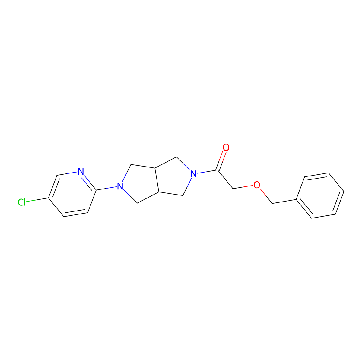 2-(Benzyloxy)-1-[5-(5-chloropyridin-2-yl)-octahydropyrrolo[3,4-c]pyrrol-2-yl]ethan-1-one molecular structure, CAS 2770641-47-7