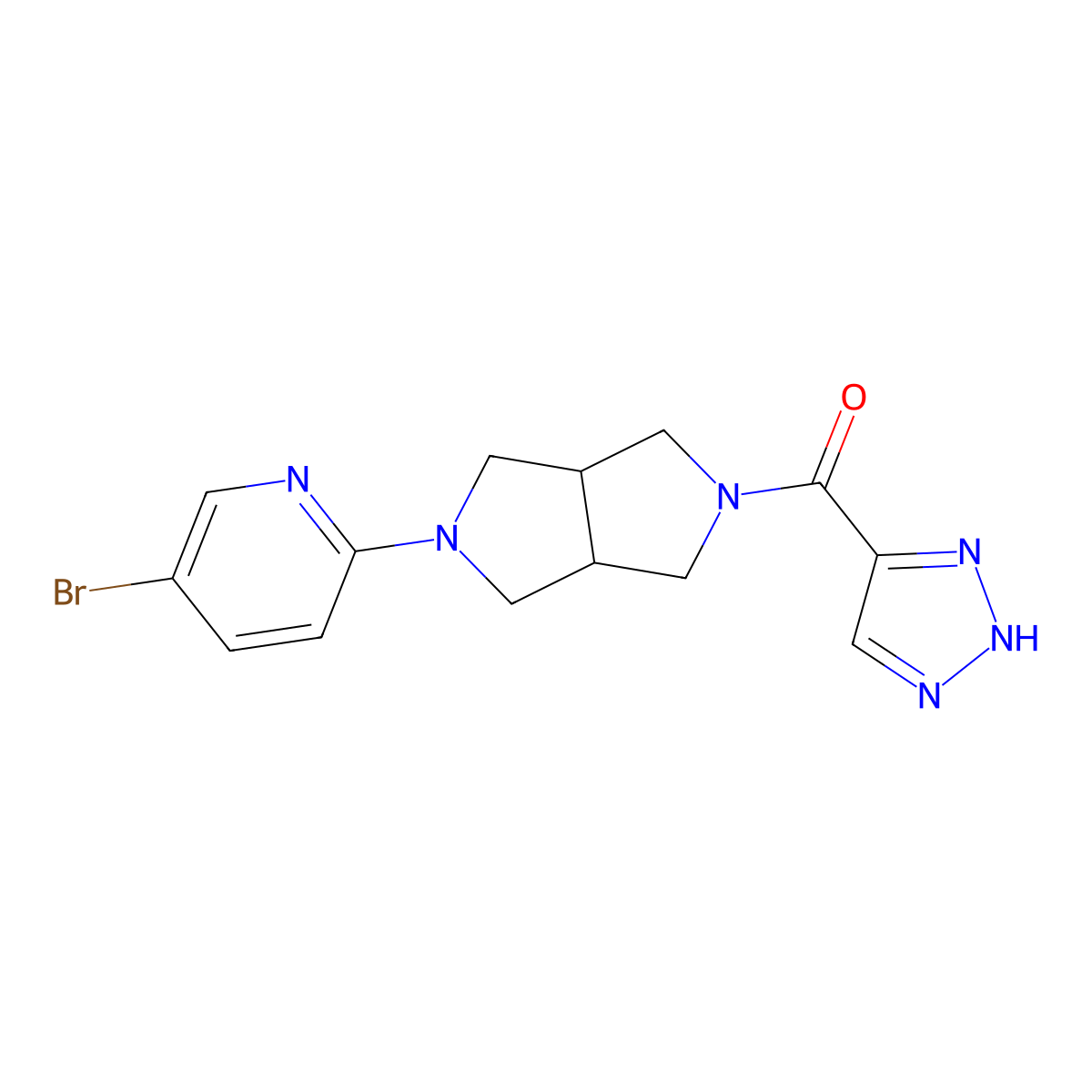 5-bromo-2-[5-(2H-1,2,3-triazole-4-carbonyl)-octahydropyrrolo[3,4-c]pyrrol-2-yl]pyridine molecular structure, CAS 2770641-48-8
