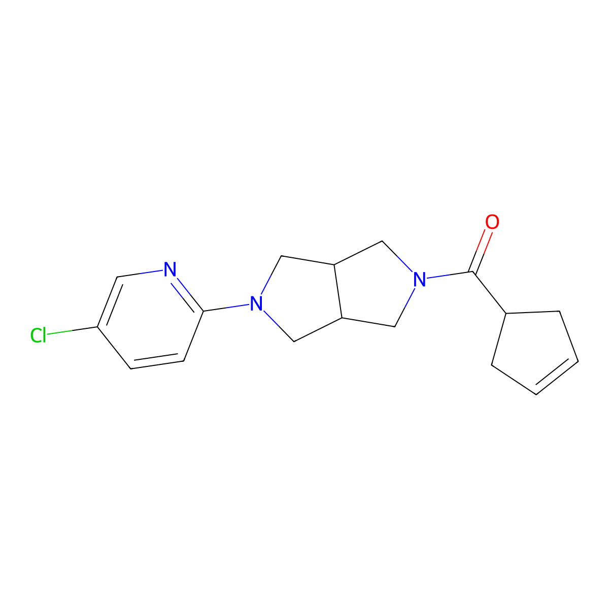 5-Chloro-2-[5-(cyclopent-3-ene-1-carbonyl)-octahydropyrrolo[3,4-c]pyrrol-2-yl]pyridine molecular structure, CAS 2770641-90-0