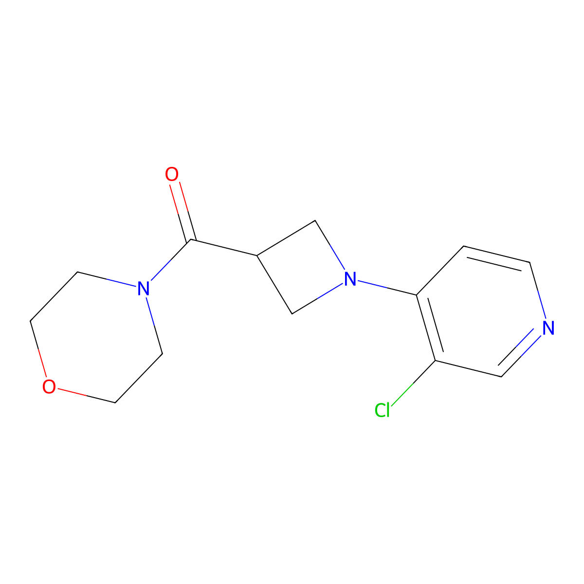 4-[1-(3-Chloropyridin-4-yl)azetidine-3-carbonyl]morpholine molecular structure, CAS 2770641-96-6