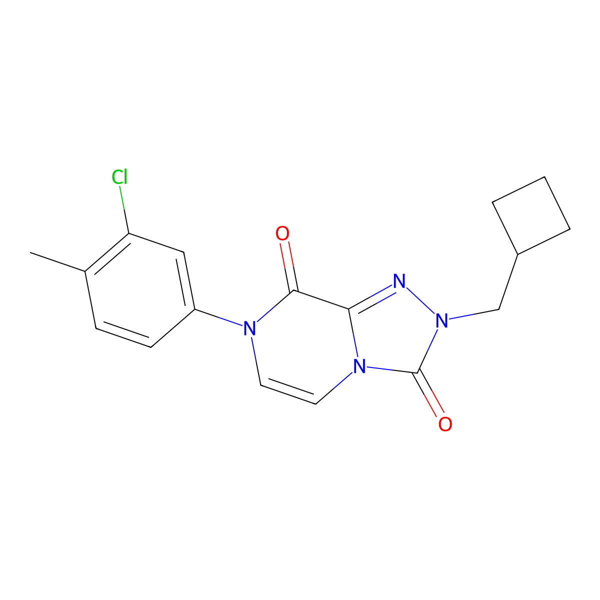 7-(3-chloro-4-methylphenyl)-2-(cyclobutylmethyl)-2H,3H,7H,8H-[1,2,4]triazolo[4,3-a]pyrazine-3,8-dione molecular structure, CAS 2770642-18-5