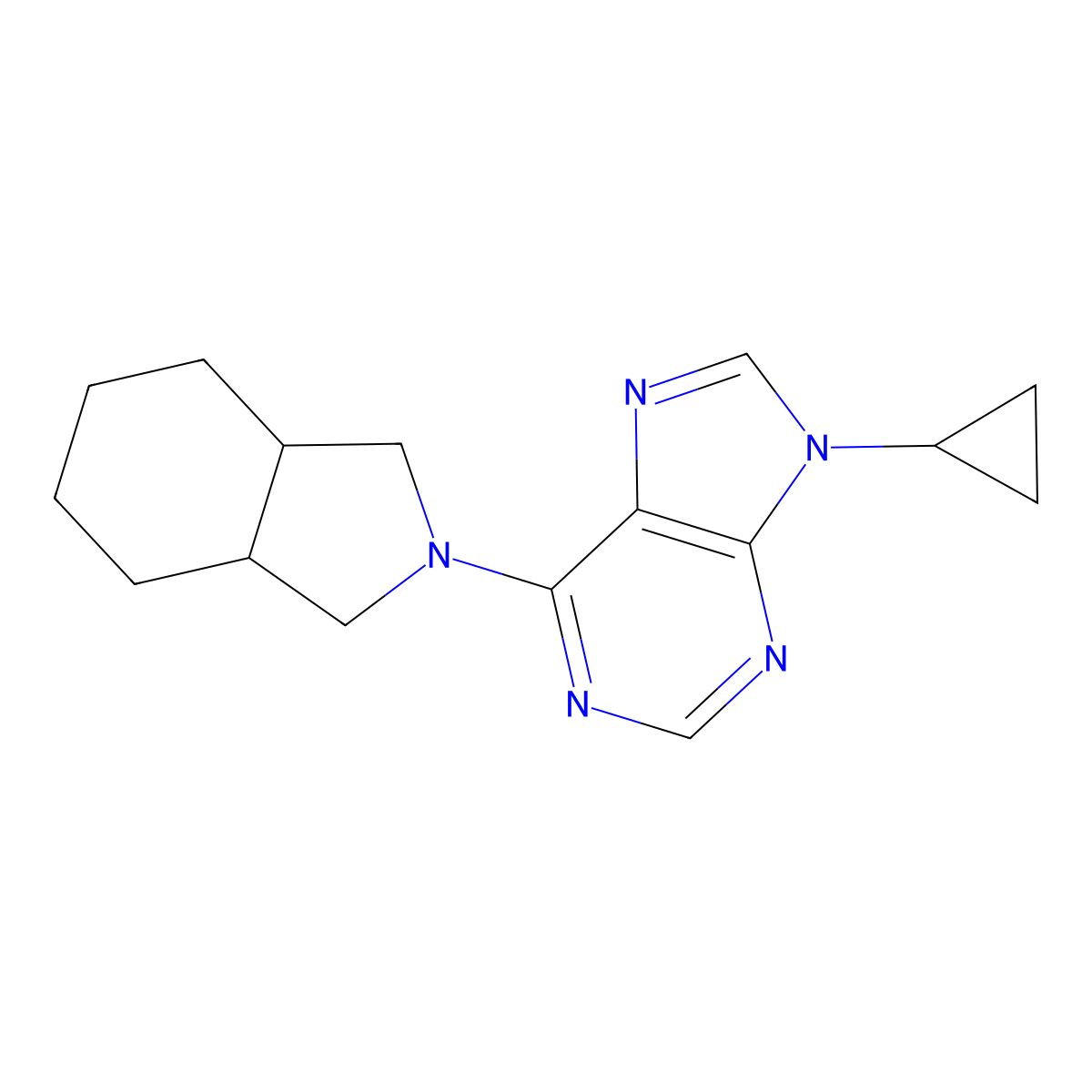 9-cyclopropyl-6-(octahydro-1H-isoindol-2-yl)-9H-purine molecular structure, CAS 2770642-63-0