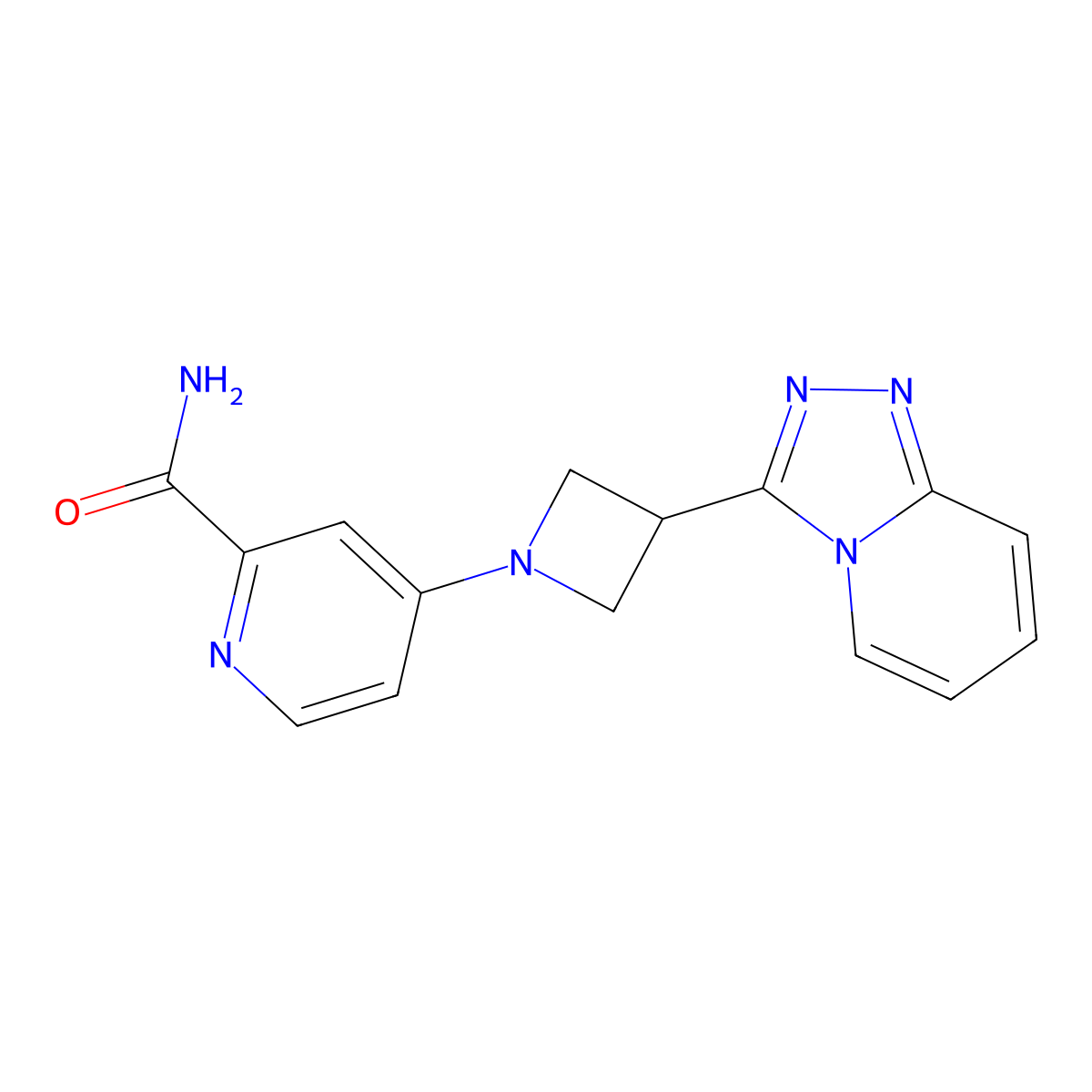 4-(3-{[1,2,4]Triazolo[4,3-a]pyridin-3-yl}azetidin-1-yl)pyridine-2-carboxamide molecular structure, CAS 2770642-69-6