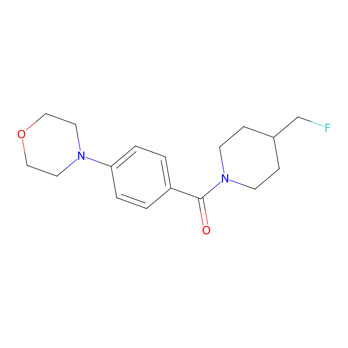 4-{4-[4-(Fluoromethyl)piperidine-1-carbonyl]phenyl}morpholine molecular structure, CAS 2770642-82-3