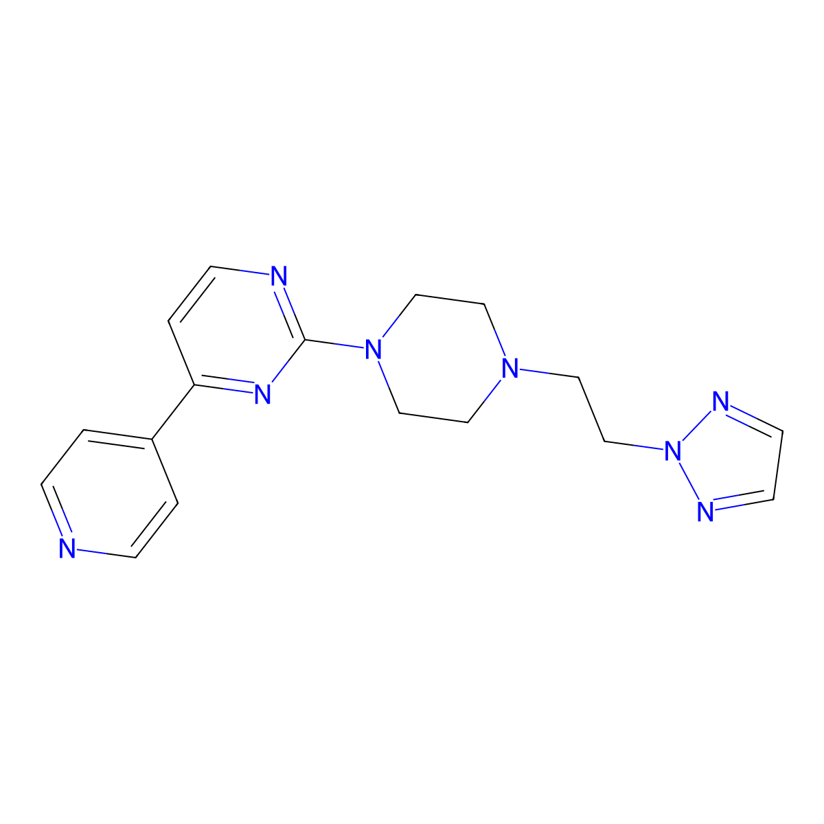 4-(pyridin-4-yl)-2-{4-[2-(2H-1,2,3-triazol-2-yl)ethyl]piperazin-1-yl}pyrimidine molecular structure, CAS 2770642-88-9