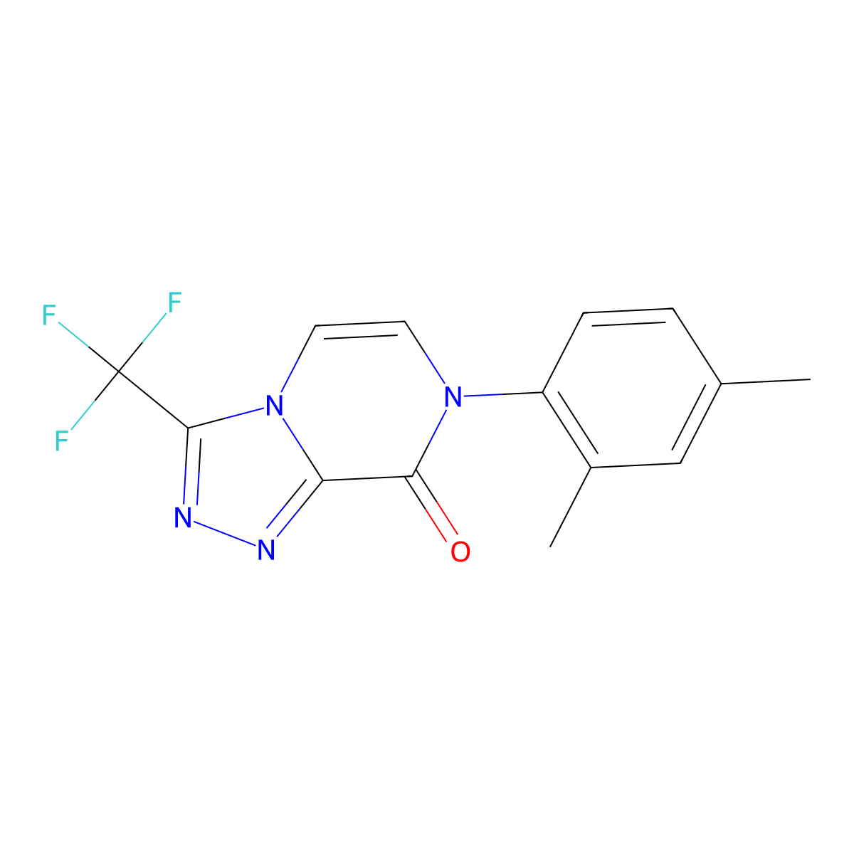 7-(2,4-dimethylphenyl)-3-(trifluoromethyl)-7H,8H-[1,2,4]triazolo[4,3-a]pyrazin-8-one molecular structure, CAS 2770642-94-7