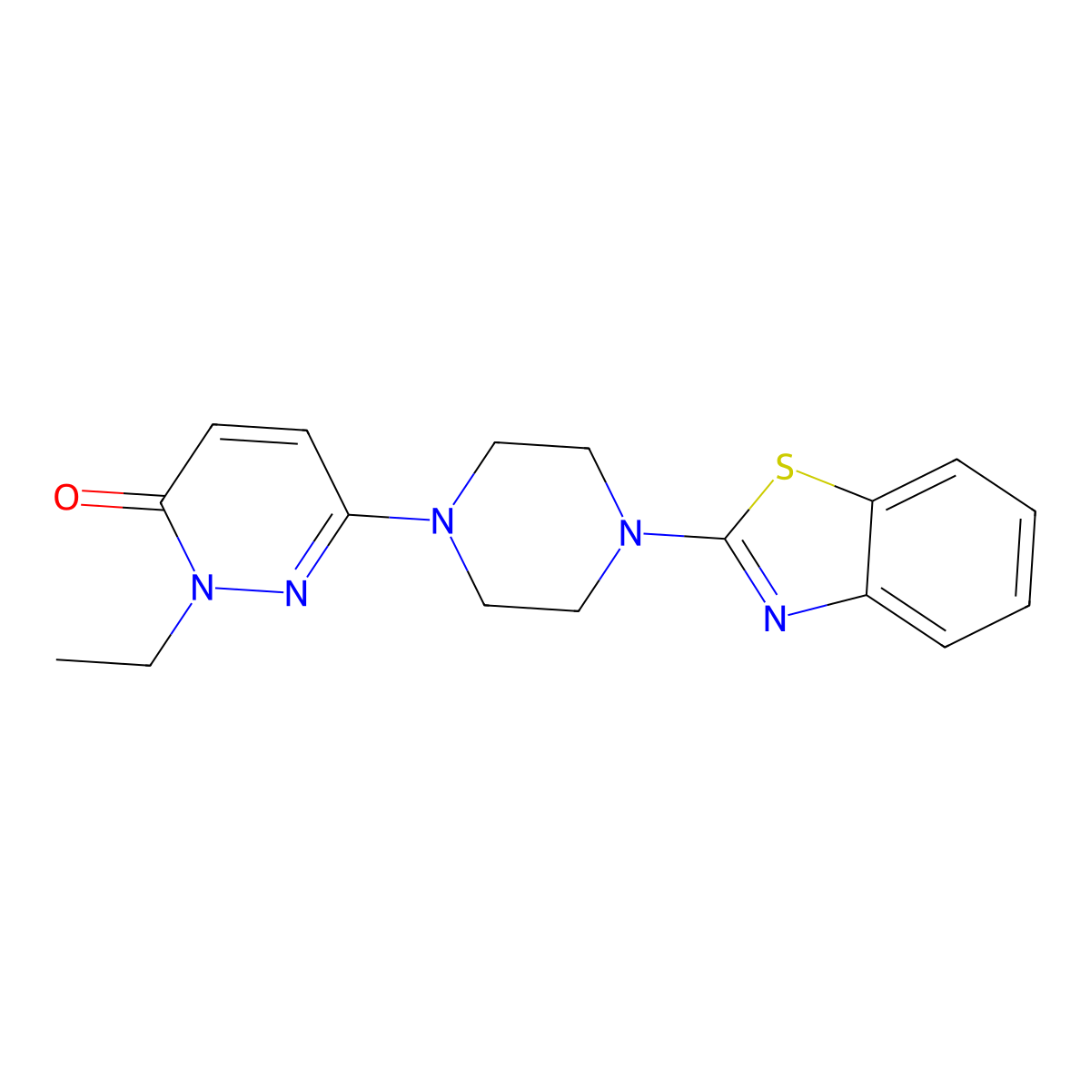 6-[4-(1,3-Benzothiazol-2-yl)piperazin-1-yl]-2-ethyl-2,3-dihydropyridazin-3-one molecular structure, CAS 2770643-05-3