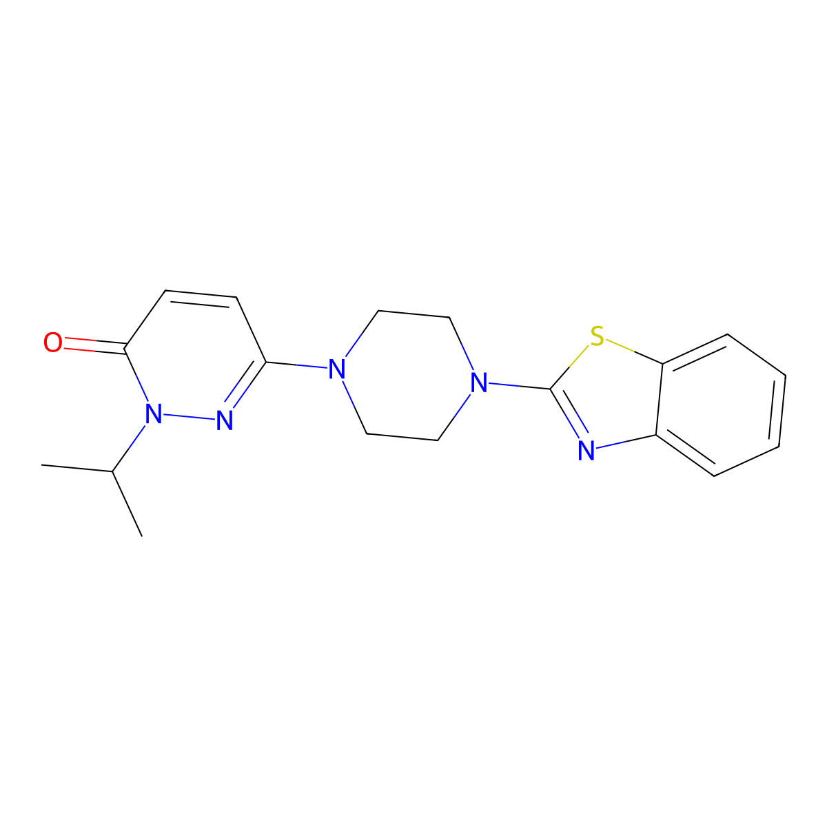 6-[4-(1,3-Benzothiazol-2-yl)piperazin-1-yl]-2-(propan-2-yl)-2,3-dihydropyridazin-3-one molecular structure, CAS 2770643-25-7