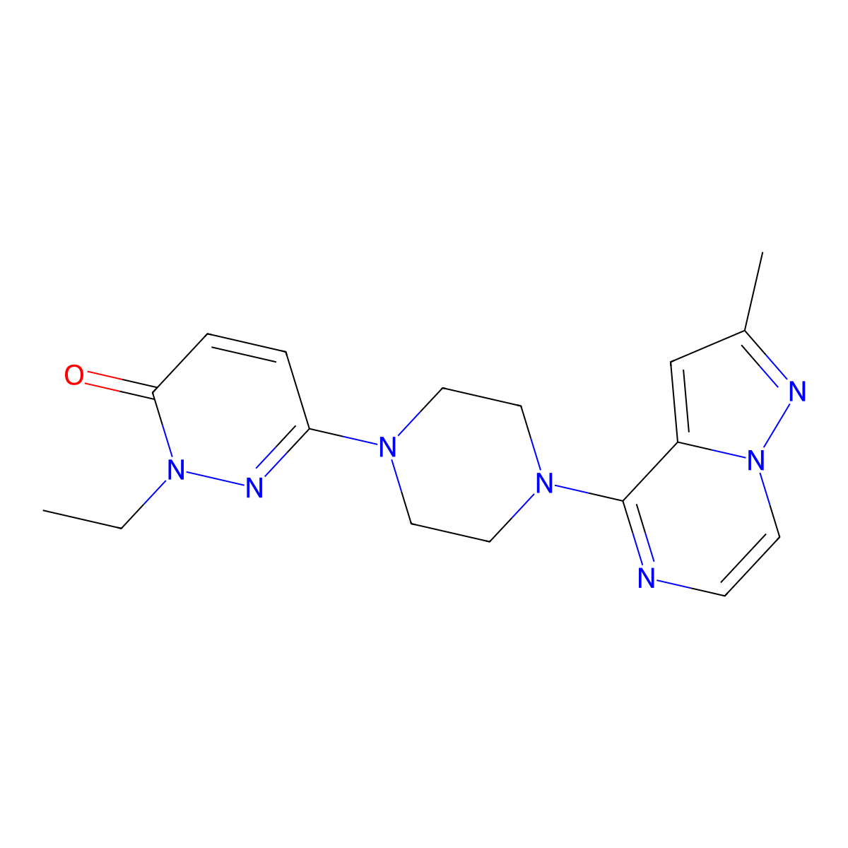 2-Ethyl-6-(4-{2-methylpyrazolo[1,5-a]pyrazin-4-yl}piperazin-1-yl)-2,3-dihydropyridazin-3-one molecular structure, CAS 2770643-32-6