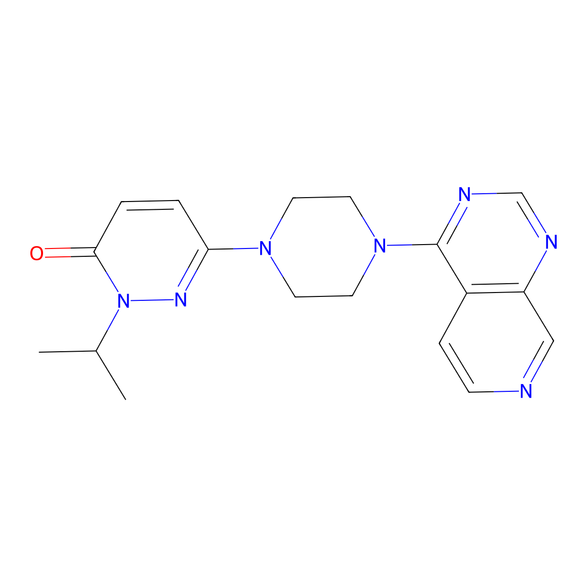 2-(Propan-2-yl)-6-(4-{pyrido[3,4-d]pyrimidin-4-yl}piperazin-1-yl)-2,3-dihydropyridazin-3-one molecular structure, CAS 2770643-48-4