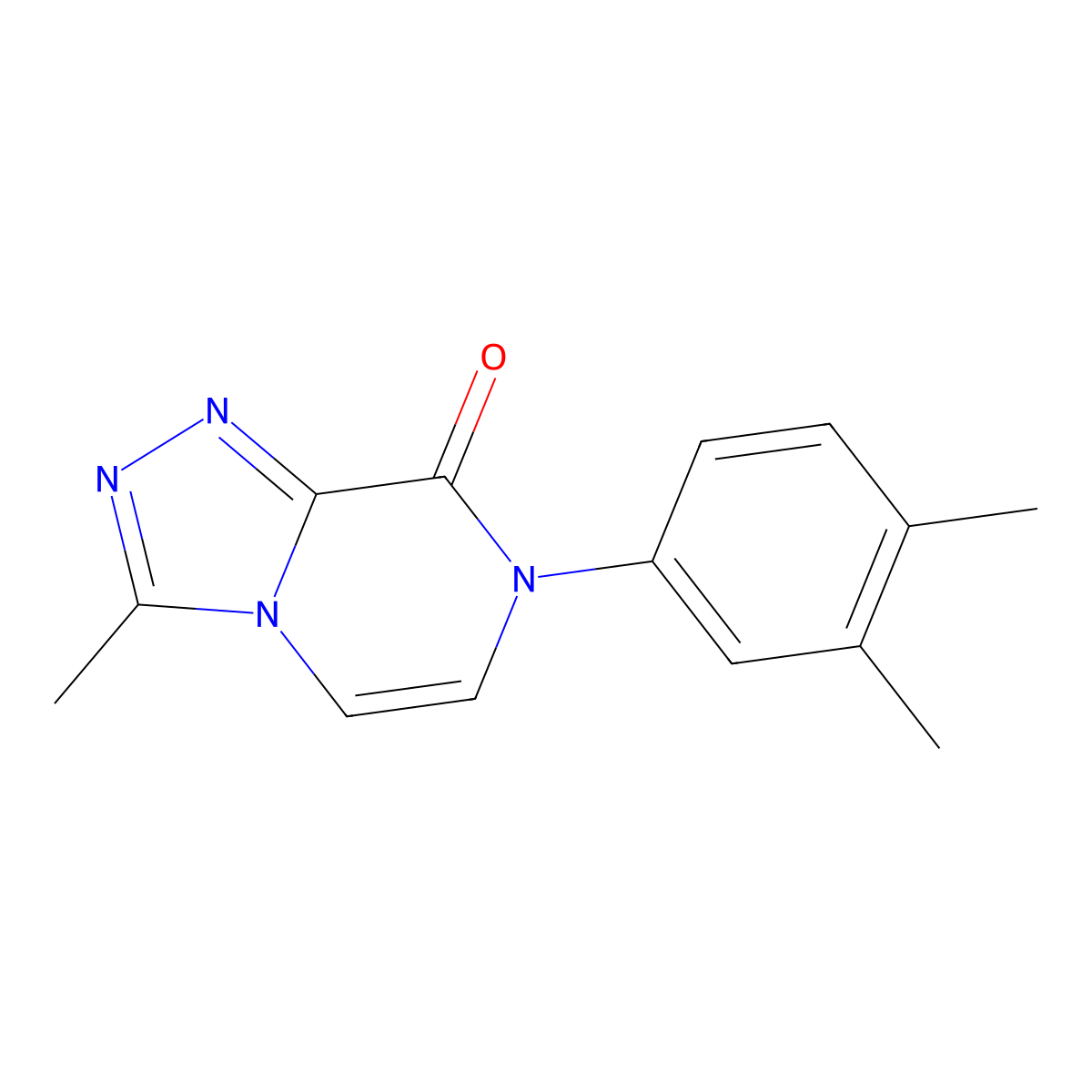 7-(3,4-dimethylphenyl)-3-methyl-7H,8H-[1,2,4]triazolo[4,3-a]pyrazin-8-one molecular structure, CAS 2770643-78-0