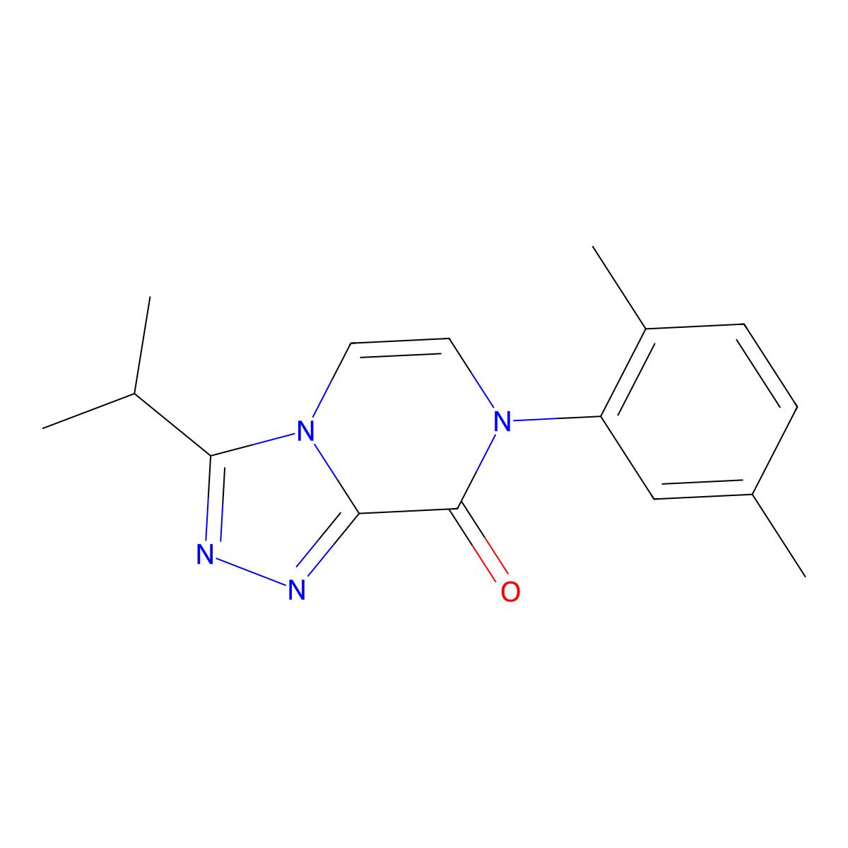 7-(2,5-dimethylphenyl)-3-(propan-2-yl)-7H,8H-[1,2,4]triazolo[4,3-a]pyrazin-8-one molecular structure, CAS 2770644-01-2