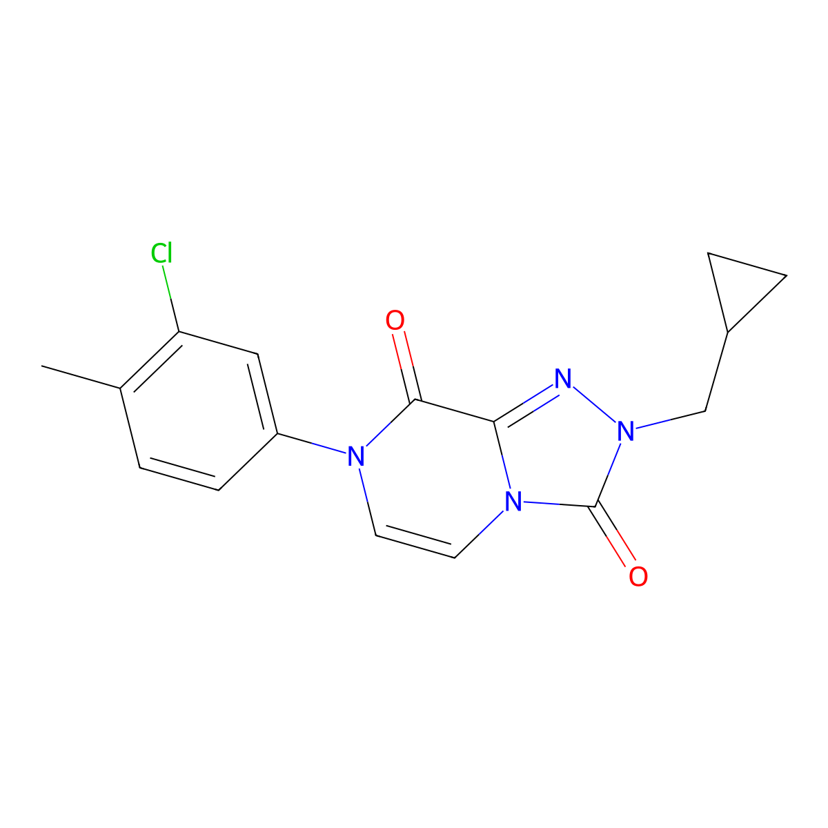7-(3-chloro-4-methylphenyl)-2-(cyclopropylmethyl)-2H,3H,7H,8H-[1,2,4]triazolo[4,3-a]pyrazine-3,8-dione molecular structure, CAS 2770644-15-8