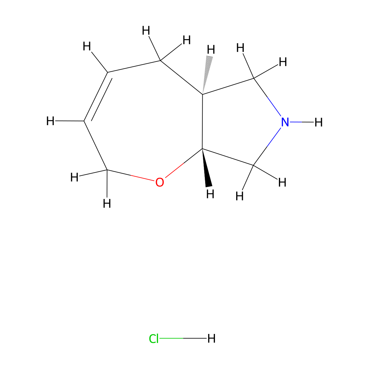 rac-(5aR,8aS)-2H,5H,5aH,6H,7H,8H,8aH-oxepino[2,3-c]pyrrolehydrochloride molecular structure, CAS 2770895-00-4