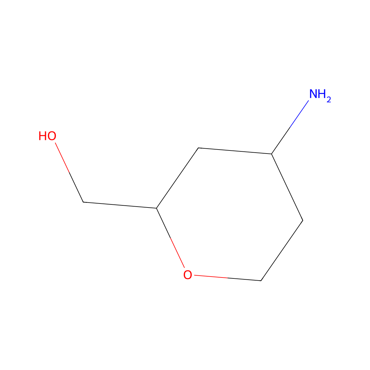 rac-[(2R,4R)-4-aminooxan-2-yl]methanol molecular structure, CAS 2770895-08-2