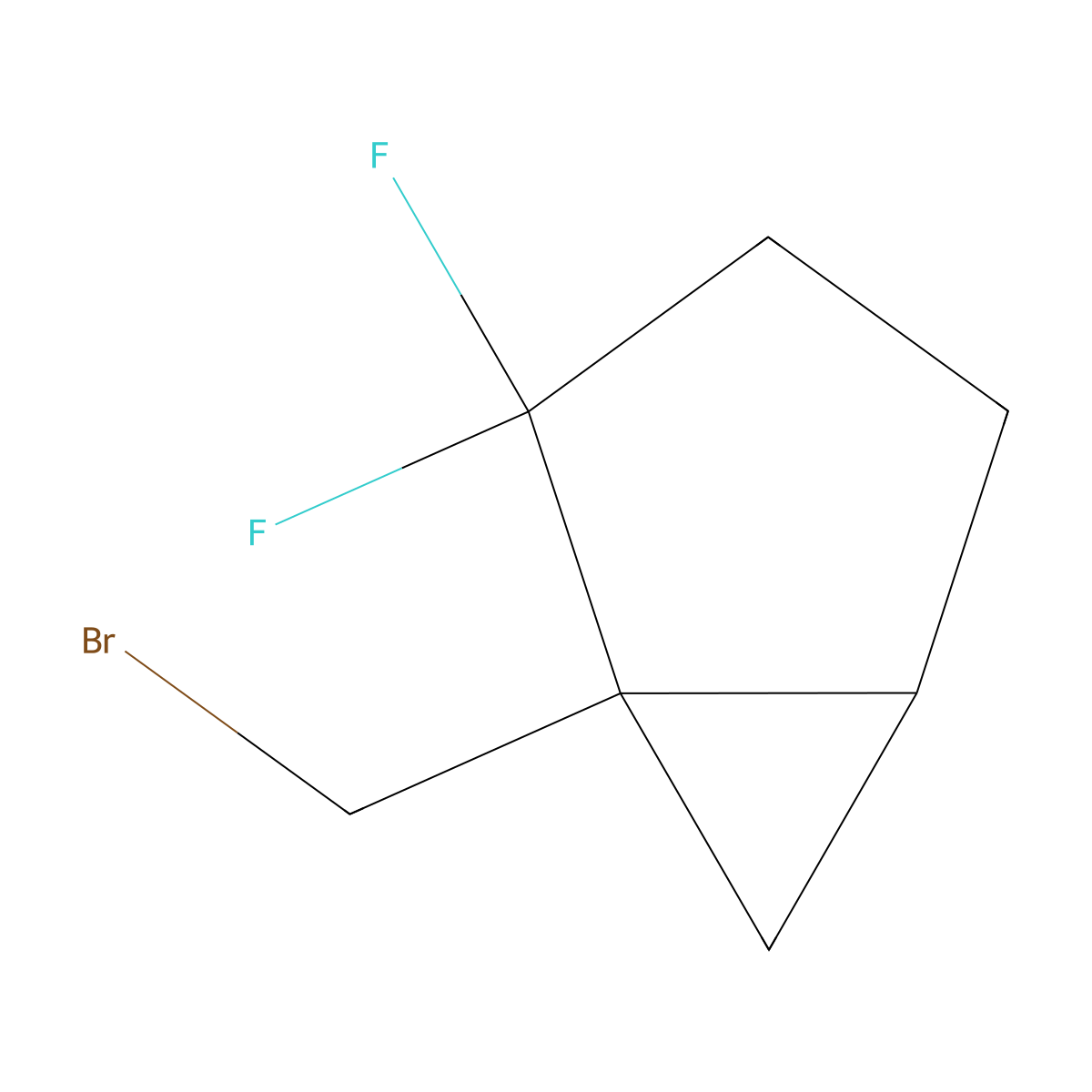 rac-(1R,5R)-1-(bromomethyl)-2,2-difluorobicyclo[3.1.0]hexane molecular structure, CAS 2770895-47-9