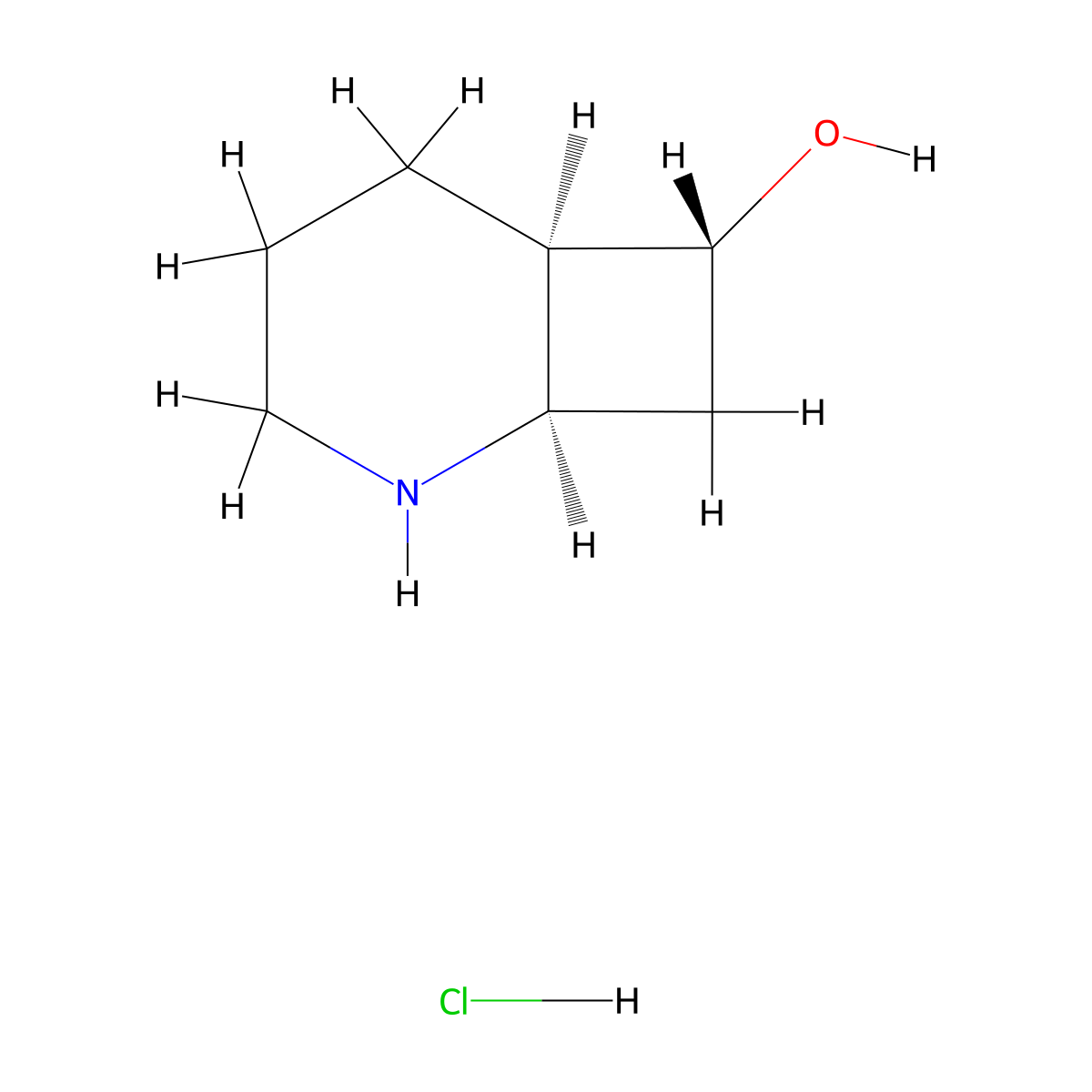 rac-(1R,6R,7R)-2-azabicyclo[4.2.0]octan-7-ol hydrochloride molecular structure, CAS 2770895-71-9