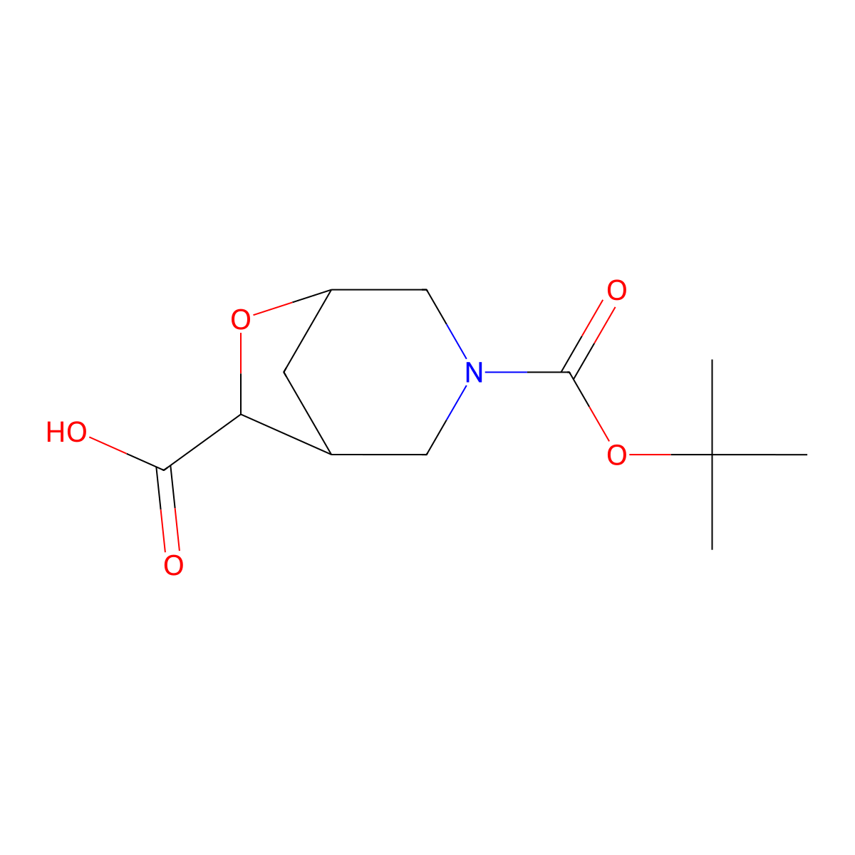rac-(1R,5S,7R)-3-[(tert-butoxy)carbonyl]-6-oxa-3-azabicyclo[3.2.1]octane-7-carboxylic acid molecular structure, CAS 2770895-81-1
