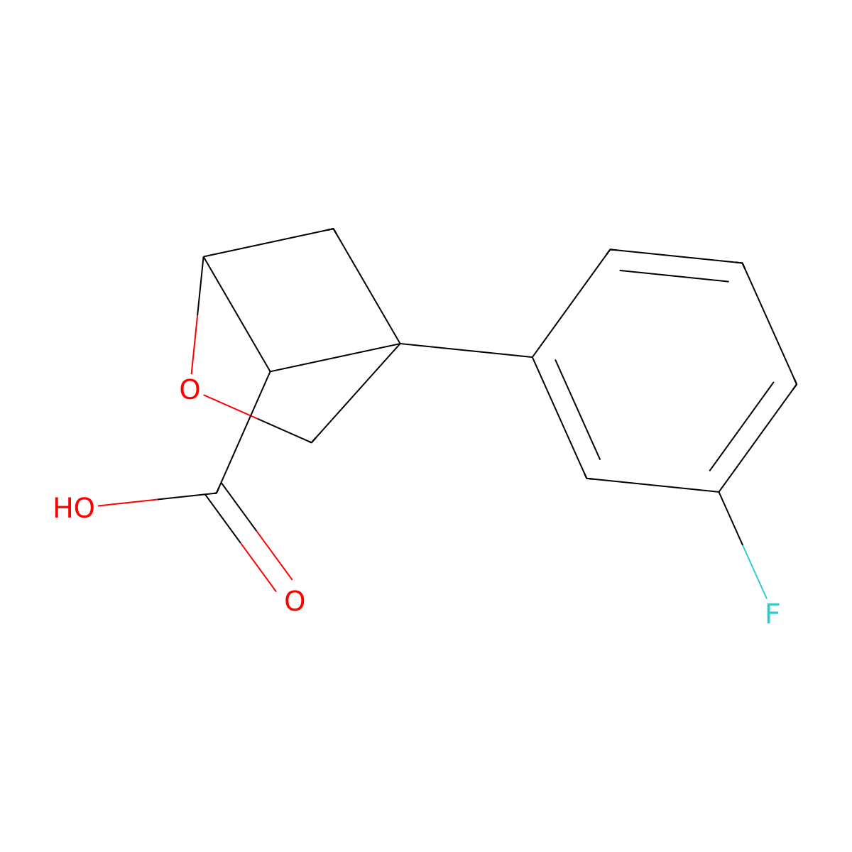 rac-(1R,4S,5S)-4-(3-fluorophenyl)-2-oxabicyclo(2.1.1)hexane-5-carboxylic acid molecular structure, CAS 2770896-10-9