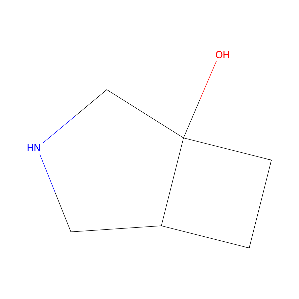 rac-(1R,5S)-3-azabicyclo[3.2.0]heptan-1-ol molecular structure, CAS 2770896-30-3