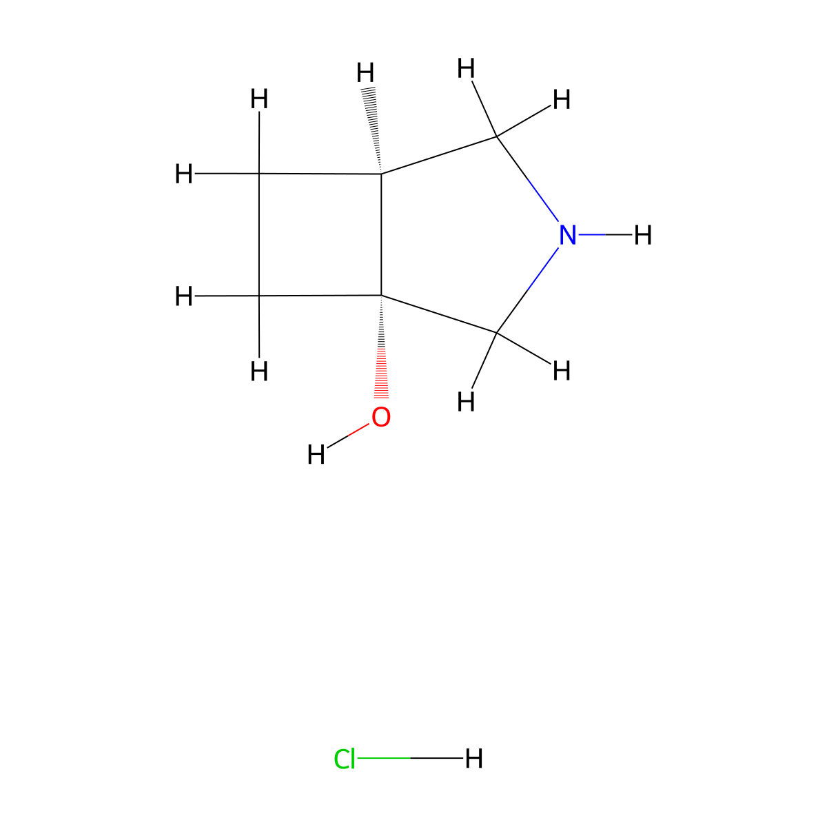 rac-(1R,5S)-3-azabicyclo(3.2.0)heptan-1-ol hydrochloride molecular structure, CAS 2770896-31-4