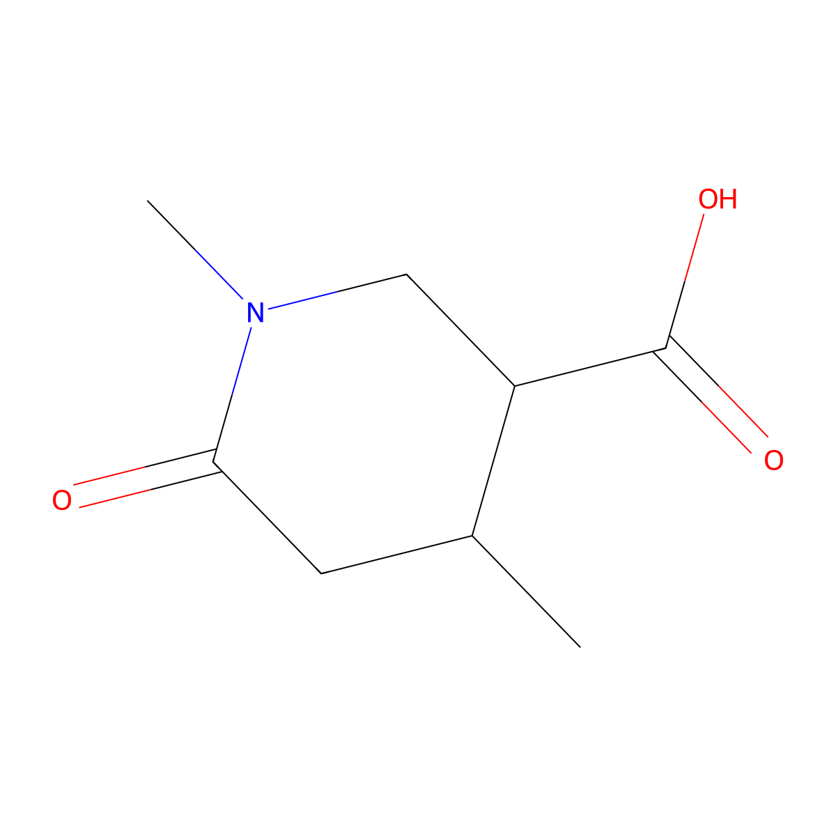 rac-(3R,4R)-1,4-dimethyl-6-oxopiperidine-3-carboxylicacid,cis molecular structure, CAS 2770896-32-5