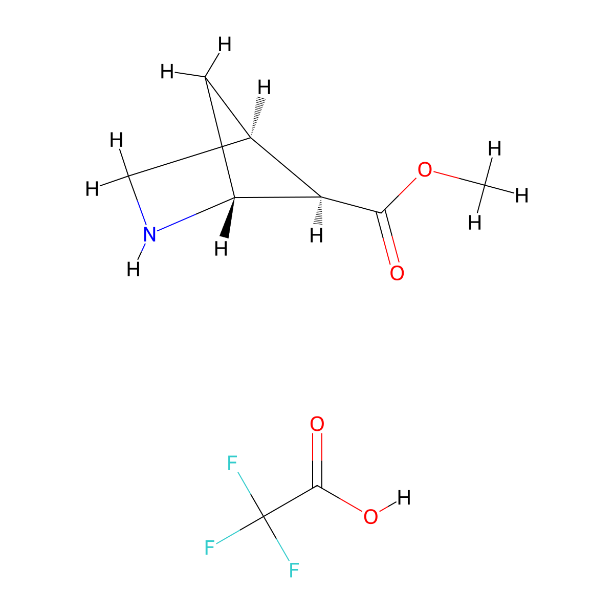rac-methyl(1R,4S,5R)-2-azabicyclo[2.1.1]hexane-5-carboxylate,trifluoroaceticacid molecular structure, CAS 2770896-35-8