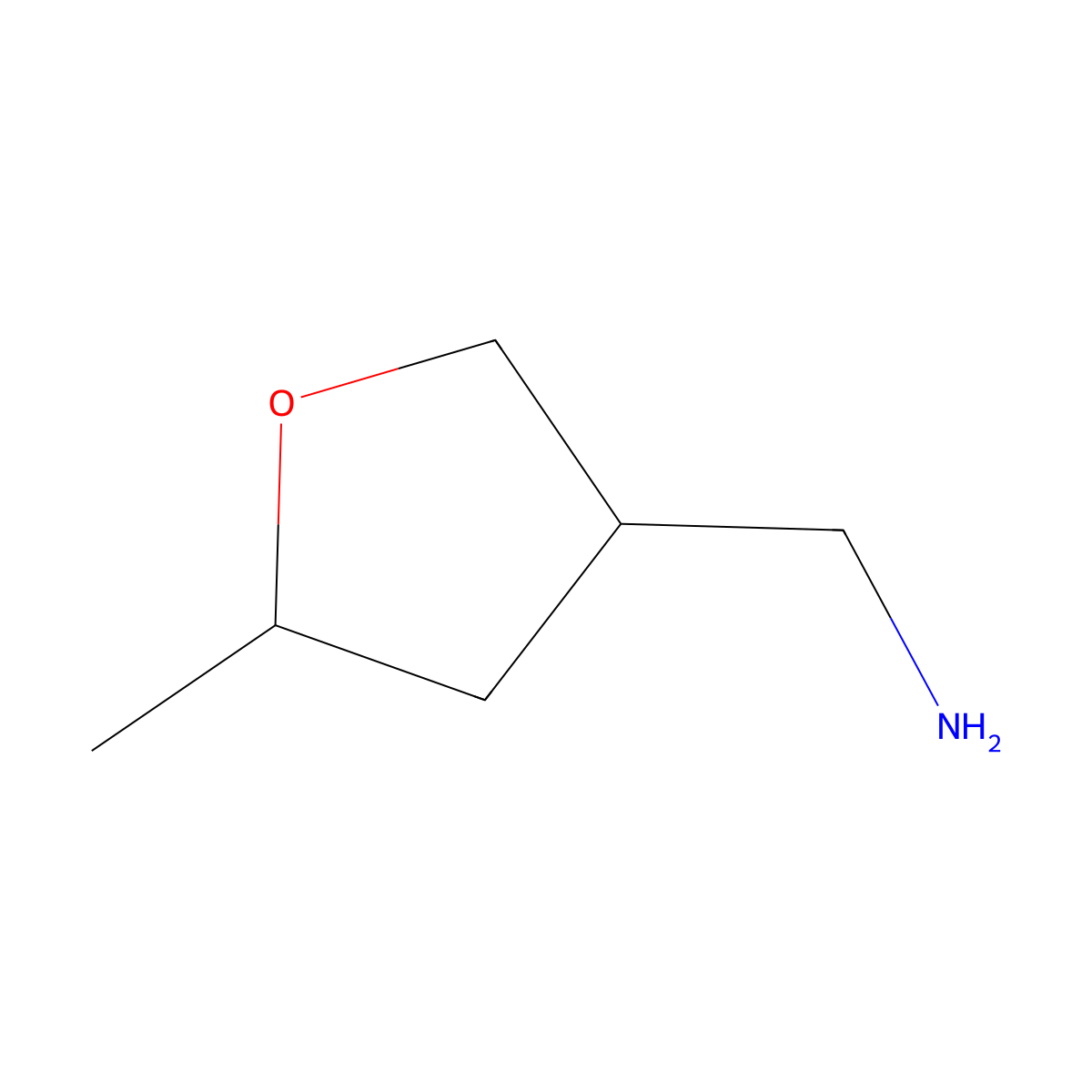 rac-1-[(3R,5R)-5-methyloxolan-3-yl]methanamine molecular structure, CAS 2770896-36-9