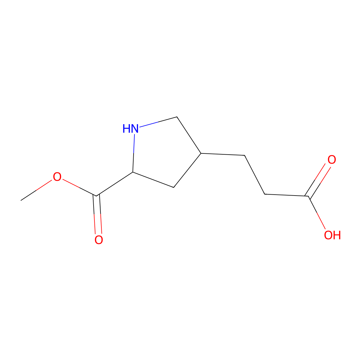 rac-3-[(3R,5R)-5-(methoxycarbonyl)pyrrolidin-3-yl]propanoic acid molecular structure, CAS 2770896-38-1