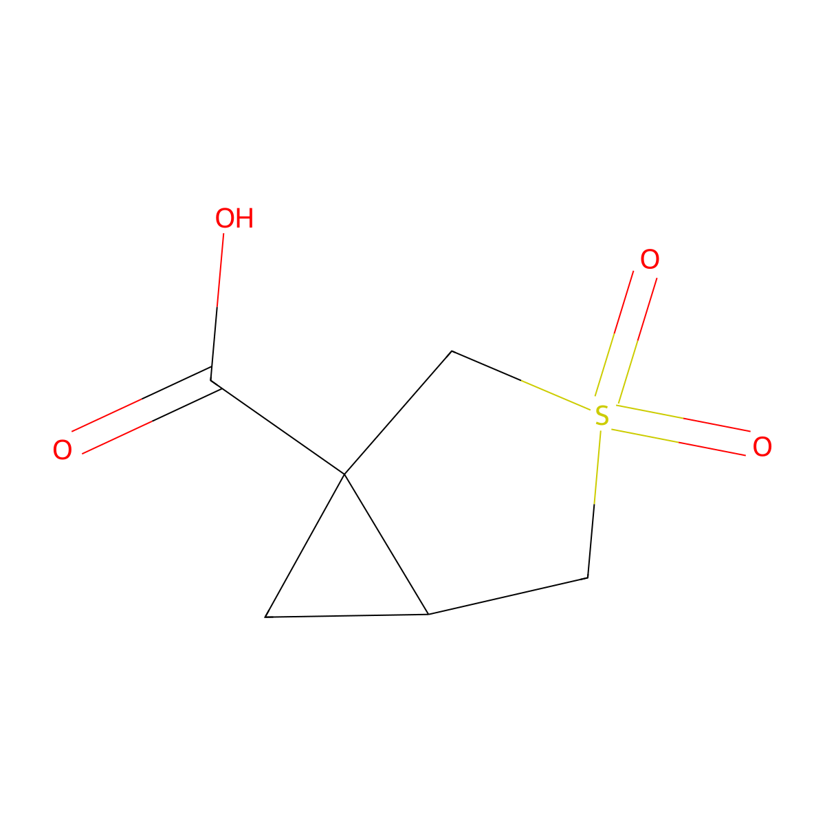 rac-(1R,5S)-3,3-dioxo-3lambda6-thiabicyclo[3.1.0]hexane-1-carboxylic acid molecular structure, CAS 2770896-72-3