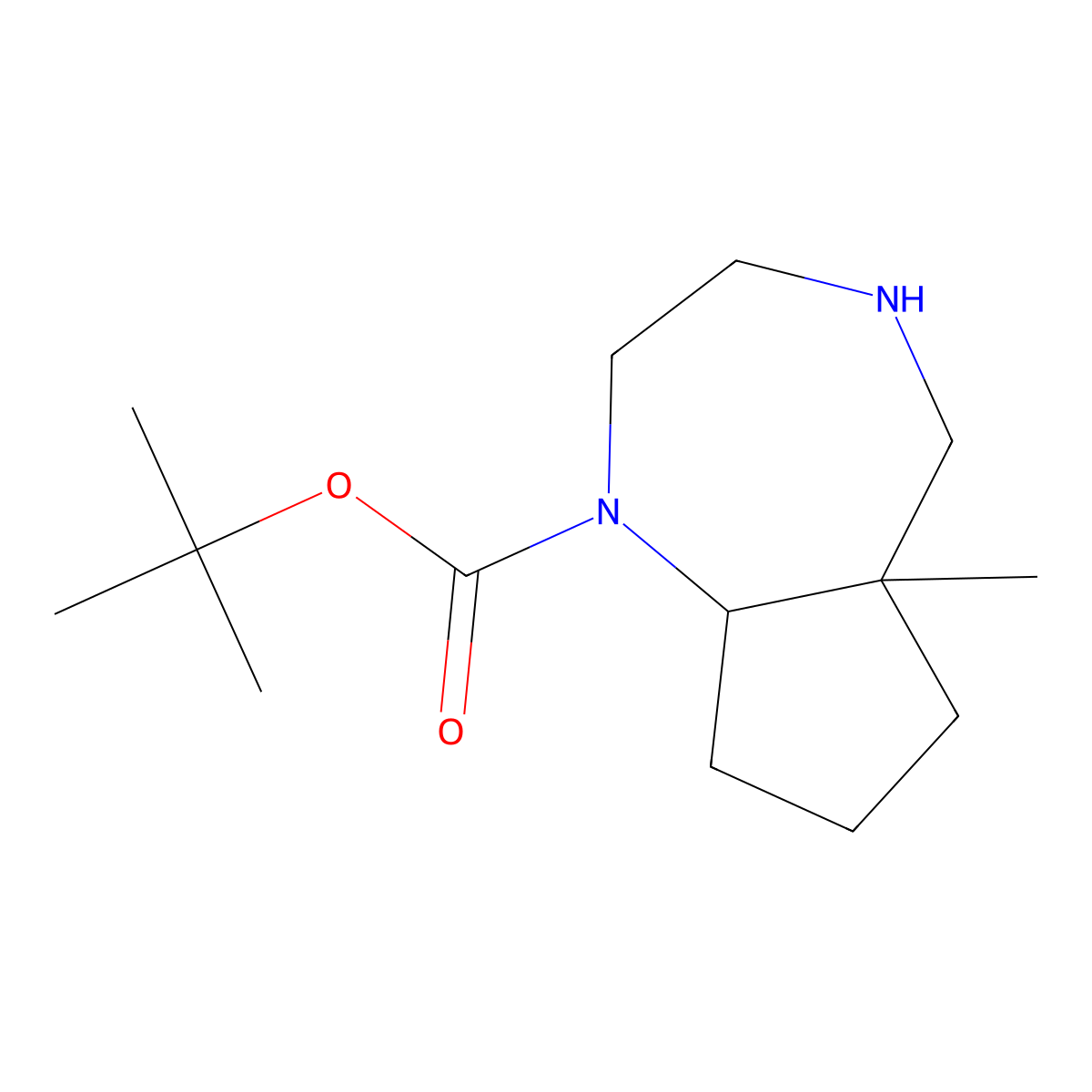 rac-tert-butyl (5aR,8aS)-5a-methyl-decahydrocyclopenta[e][1,4]diazepine-1-carboxylate molecular structure, CAS 2770896-85-8