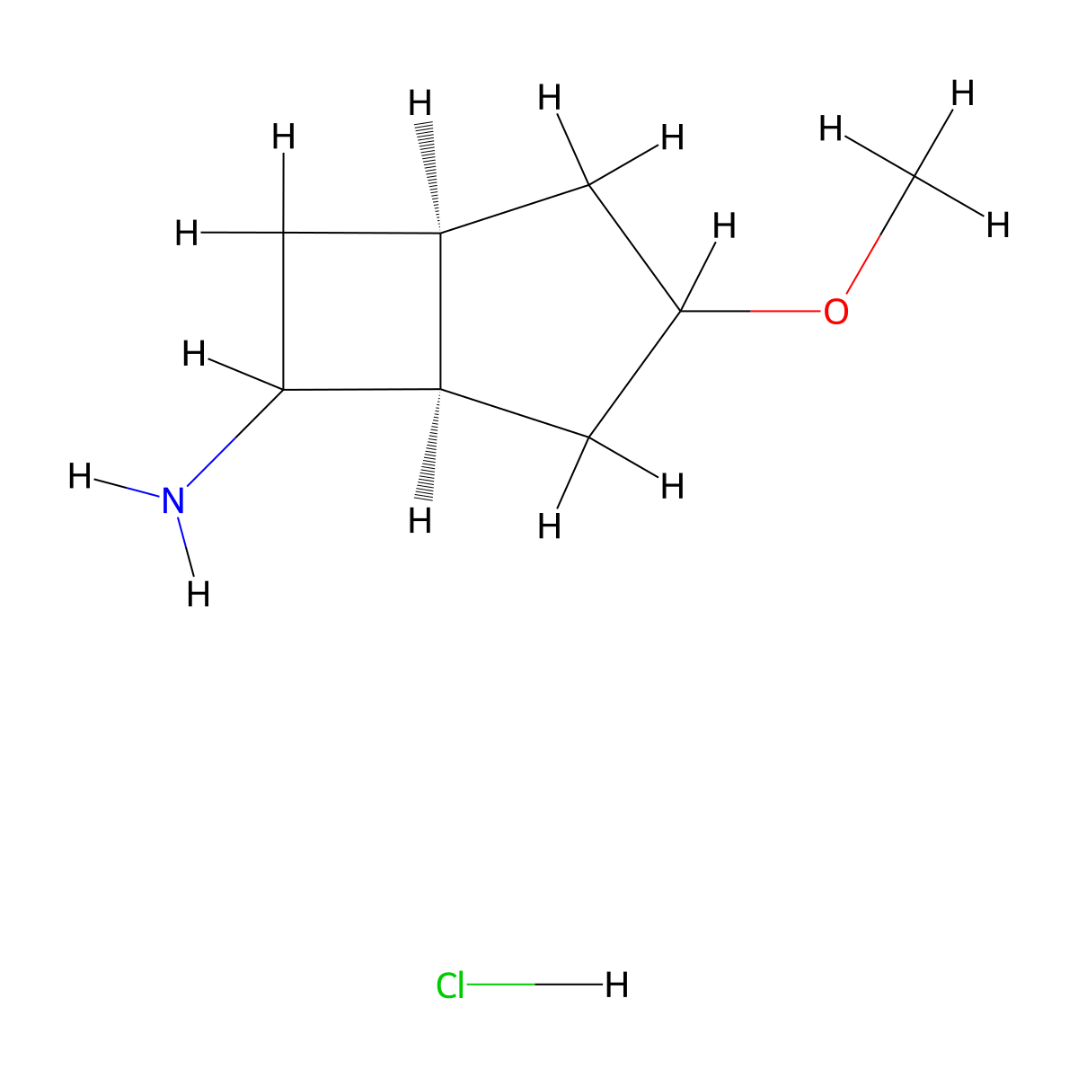 rac-(1R,5S)-3-methoxybicyclo[3.2.0]heptan-6-amine hydrochloride molecular structure, CAS 2770899-82-4