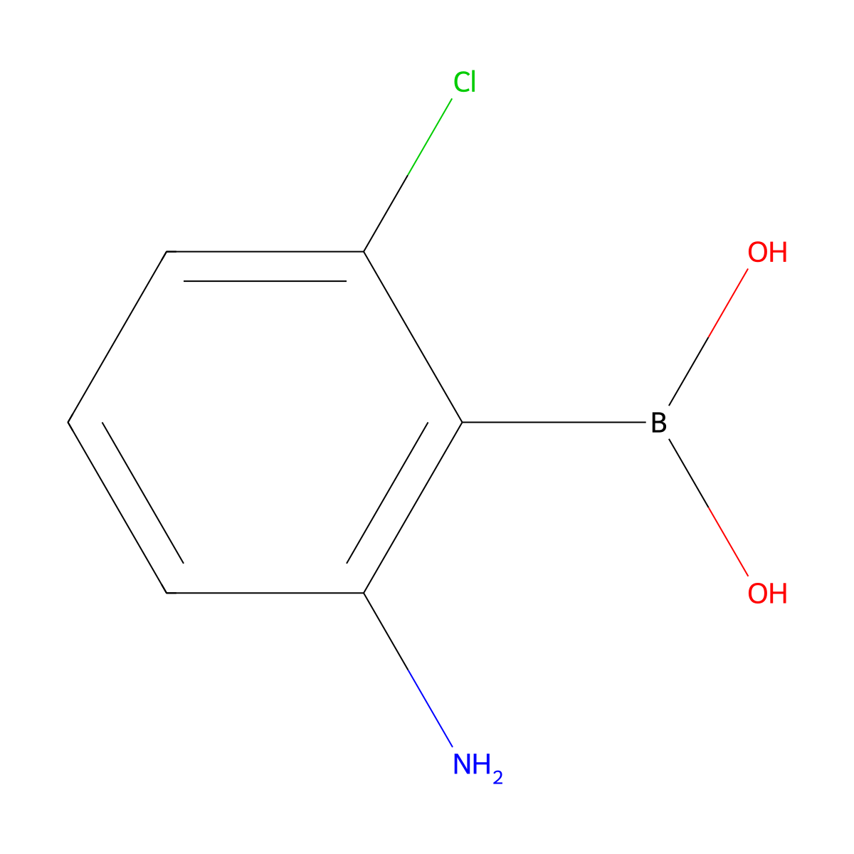 (2-Amino-6-chlorophenyl)boronic acid molecular structure, CAS 2770984-86-4