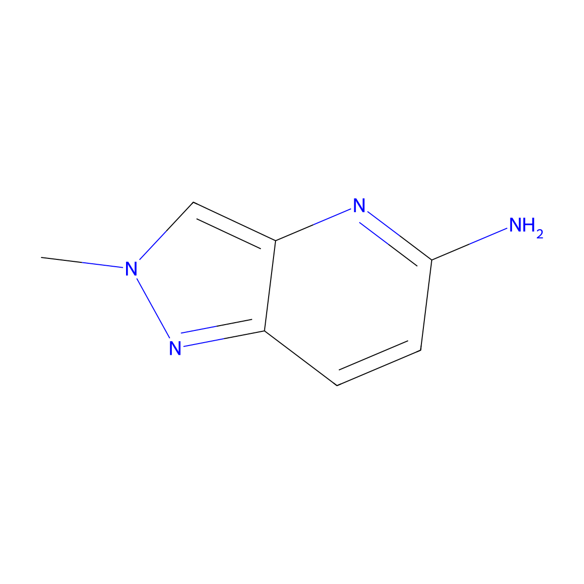 2-Methyl-2H-pyrazolo[4,3-b]pyridin-5-amine molecular structure, CAS 2771023-24-4