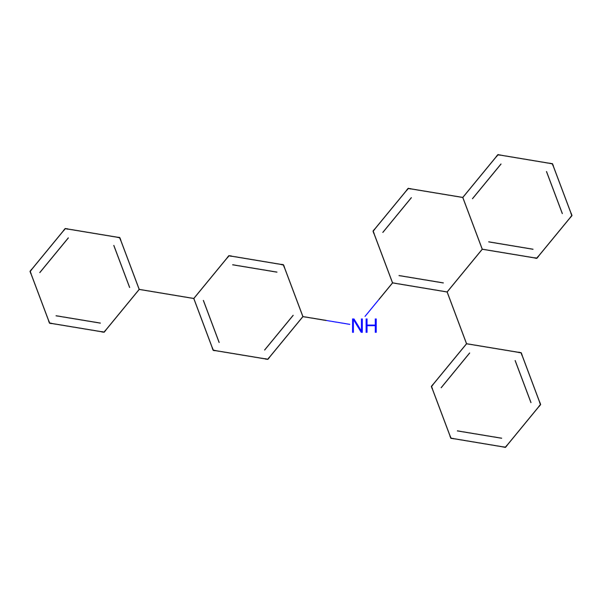 N-[1,1'-Biphenyl]-4-YL-1-phenyl-2-naphthalenamine molecular structure, CAS 2771083-24-8