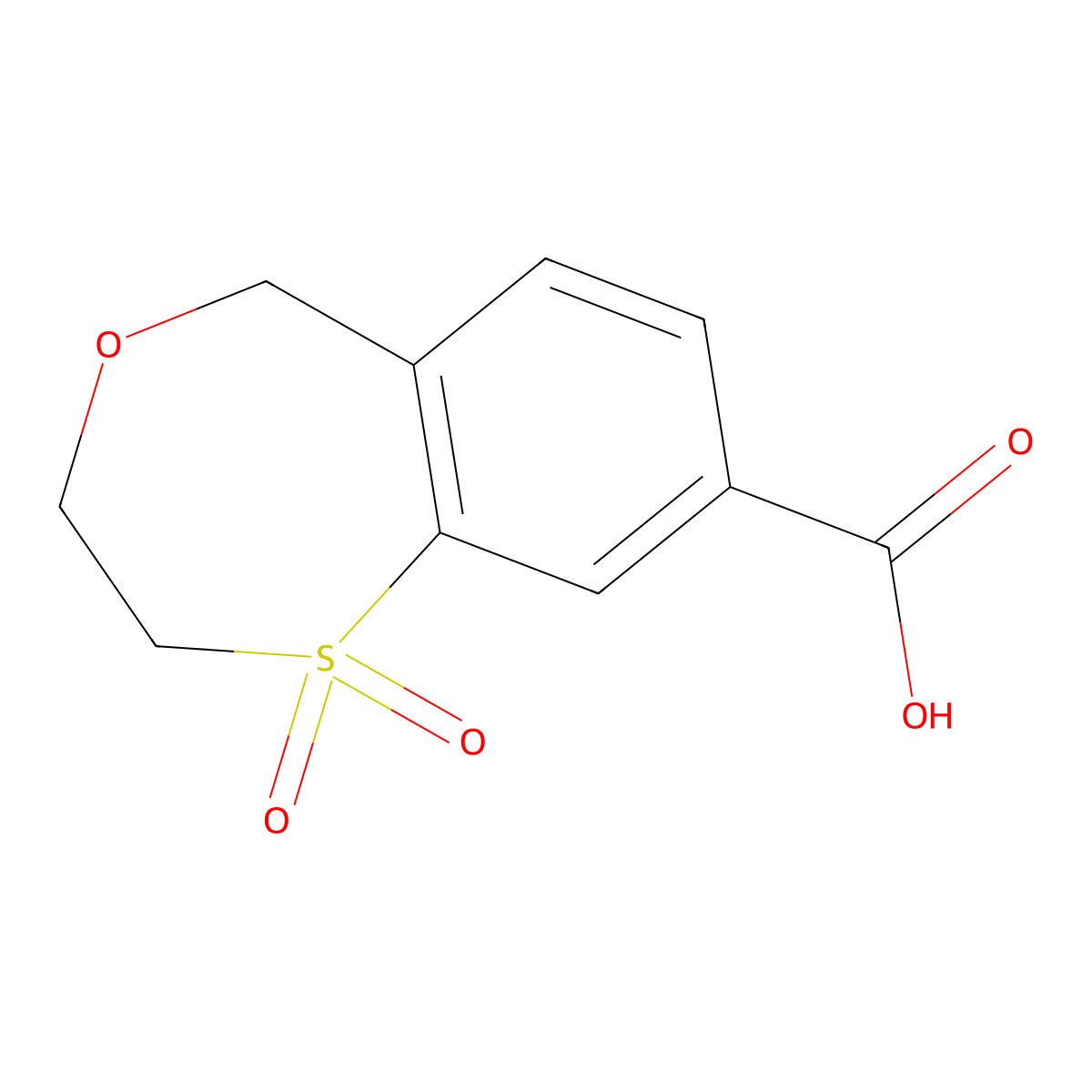 1,1-Dioxo-3,5-dihydro-2H-4,1benzoxathiepine-8-carboxylic acid molecular structure, CAS 2771132-16-0