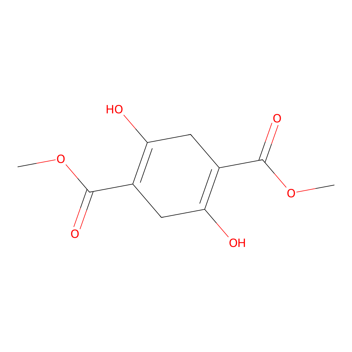 1,4-Dimethyl 2,5-dihydroxycyclohexa-1,4-diene-1,4-dicarboxylate molecular structure, CAS 27712-87-4